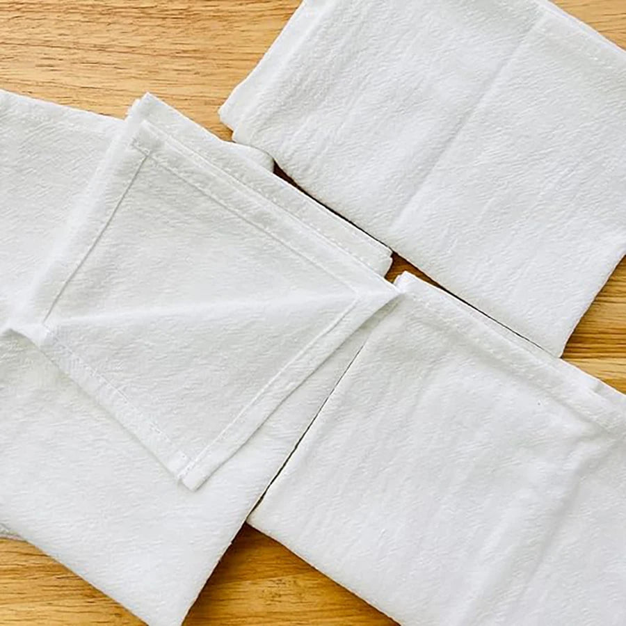 4PCS Christmas Red Cloth Napkins Washable 30x45cm 100% Cotton Fabric Tea Towel for Dinner Wedding and Parties Decor