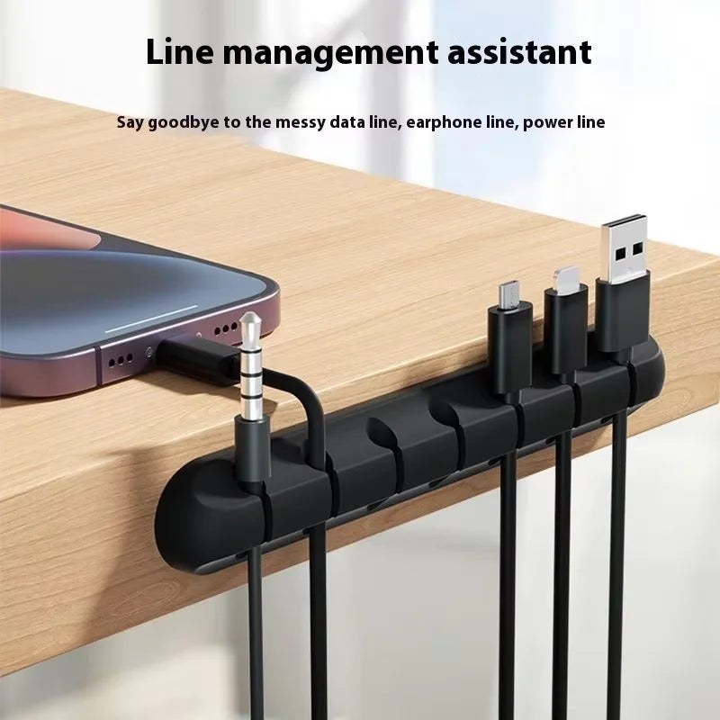 Desktop Cable Organizer, Mobile Phone Charging Cable, Data Cable Organizer, Network Wiring Fixture, Storage Bundle Buckle