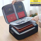 Home Document Storage Bag Large Capacity Household Certificate Passport Card Bag Folder Archive Organizing Storage Bag