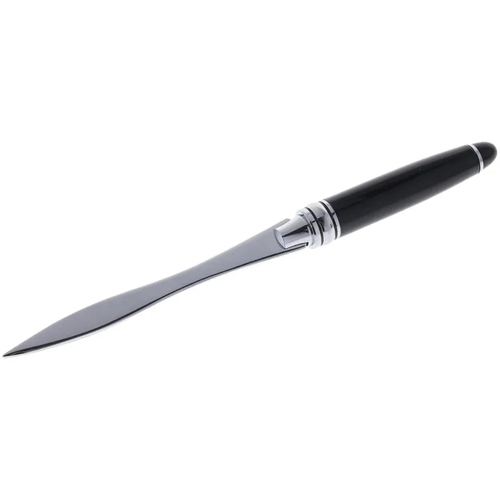 Metal Letter Opener Knife Black Smooth Durable Envelope Cutter for Office Home and Daily Mail Handling Tasks