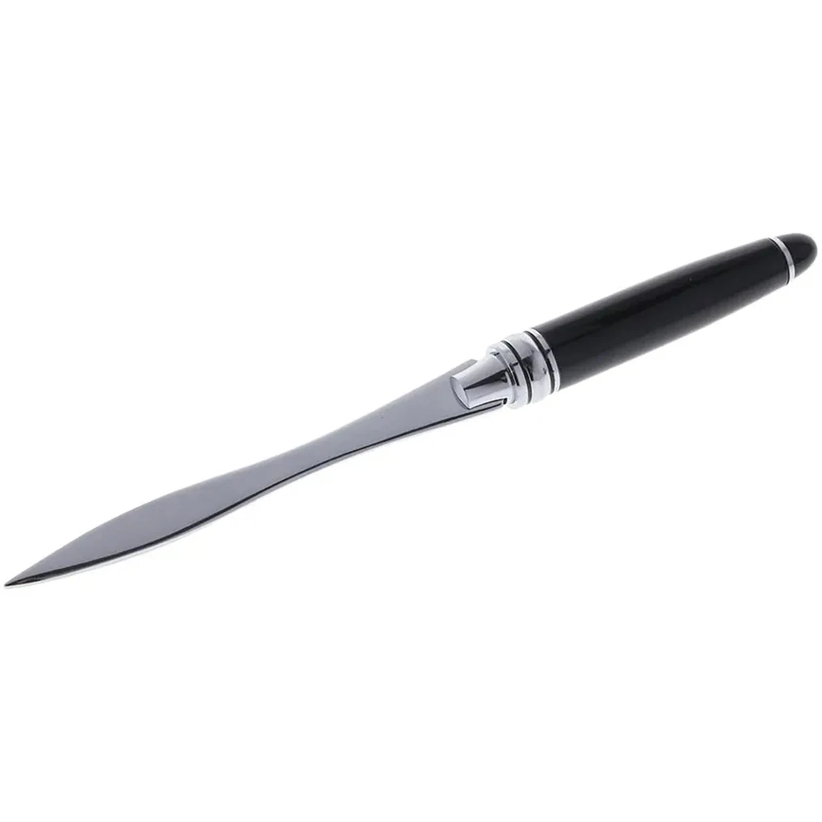 Metal Letter Opener Knife Black Smooth Durable Envelope Cutter for Office Home and Daily Mail Handling Tasks