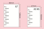 M5 20 Sheet Triple Fold Colorful Loose Leaf Notebook Refill Spiral Binder Inner Page Weekly Monthly To Do Line Grid Inside Paper
