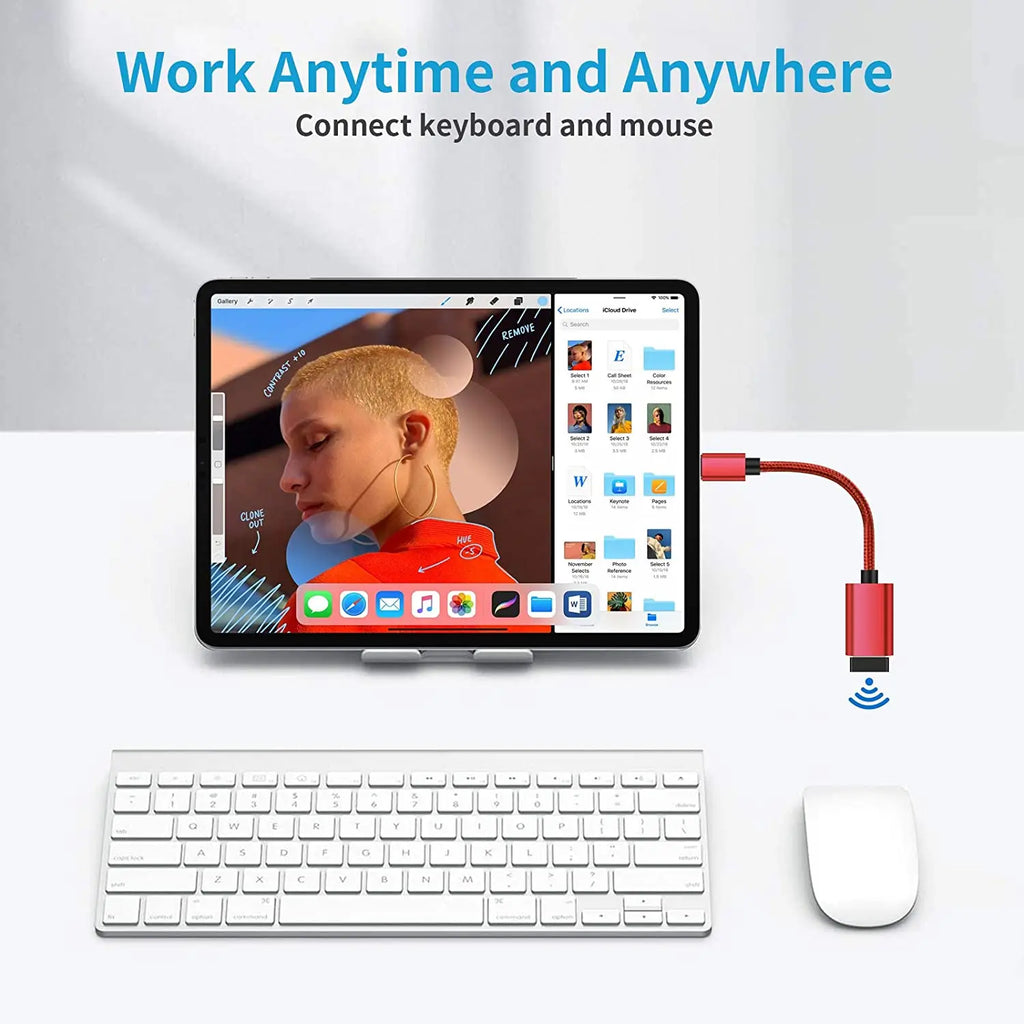 USB-C to USB Adapter, USB-C Male to USB Female OTG Data Cable, Suitable for MacBook Pro/Air, iPhone 16 Pro Max/16 Plus/16e/15