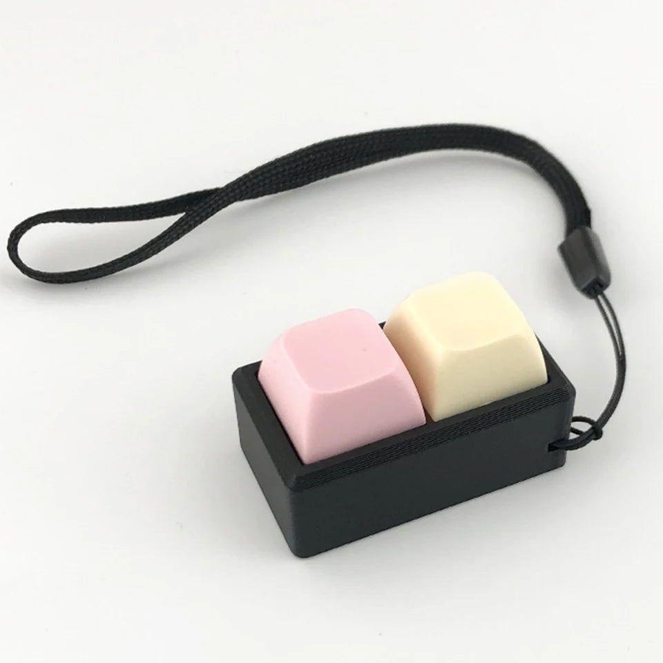 ZAKOL New 2/3/4 Keys Finger Keyboard Keycap Stress Relief Fidget Keychain Pass The Time Key Button Pinch Toy Adult