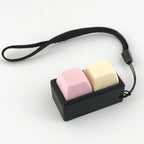 ZAKOL New 2/3/4 Keys Finger Keyboard Keycap Stress Relief Fidget Keychain Pass The Time Key Button Pinch Toy Adult