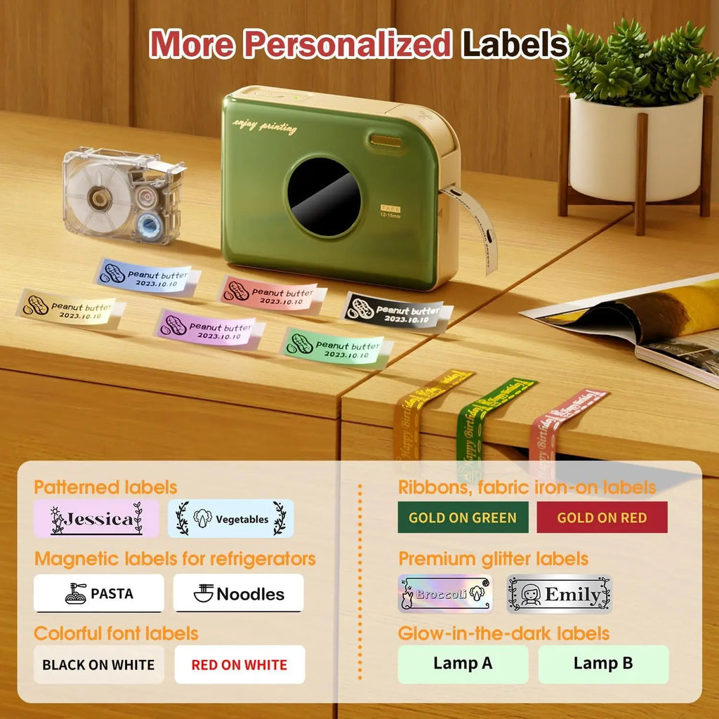 Phomemo A30Label Maker Wireless Mini Thermal Printer Portable Adhesive Sticker Barcode Labeling Machine for Home School Office
