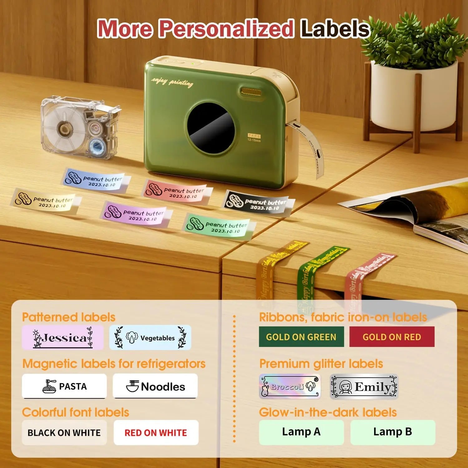 Phomemo A30Label Maker Wireless Mini Thermal Printer Portable Adhesive Sticker Barcode Labeling Machine for Home School Office