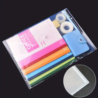 20Pcs Plastic Envelope Transparent Waterproof Reusable File Bag with Buttons A4 Size Student Information Storage Folders New