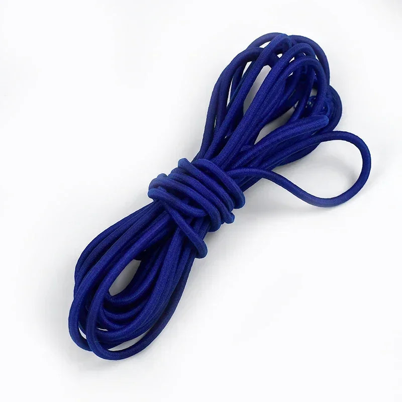 5/10/20/50M 4mm Multicolor Elastic Band Round Hair Bungee Rope Hat Drawstring Rubber Bands Clothes Spring String Cord Sewing Bia