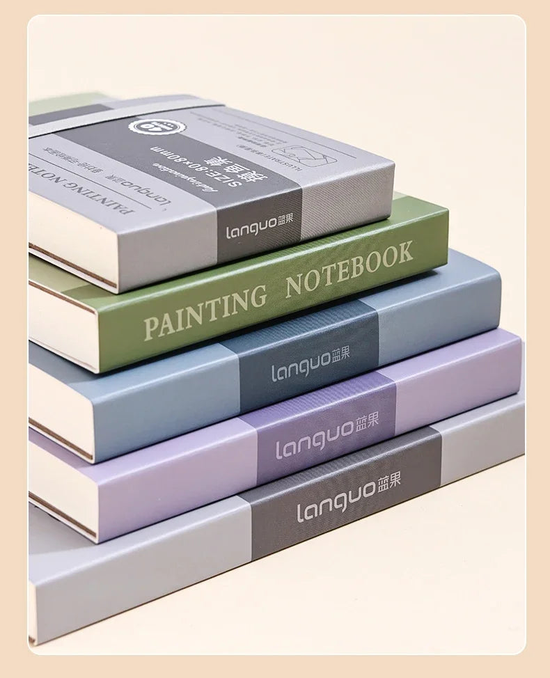 40sheet Tearable Drawing Notebook Sketchbook Handbook 250gsm Paper Mini Book for Watercolor Acrylic Marker Pen Gouache