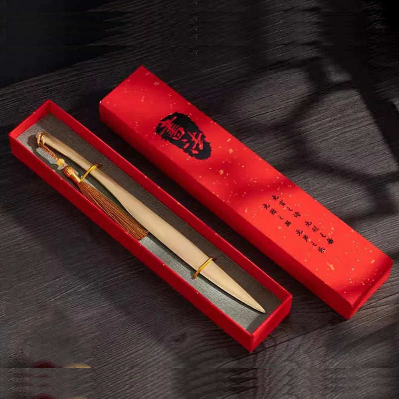 Vintage Brass Xuan Paper Cutter Rice Paper Calligraphy Painting Supplies Creative Envelope Opener Letter Opener