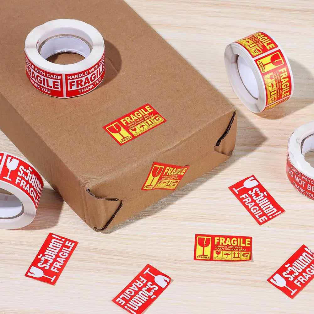 250Pcs/roll  Fragile Warning Sticker Care Shipping Special Tag Useful Shipping Express Label Handle With Care Keep