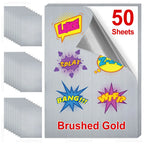 30Sheets/50Sheets Printable Vinyl Sticker Paper Self-adhesive A4 Glossy White Half Transparent Copy Paper for All Inkjet Printer