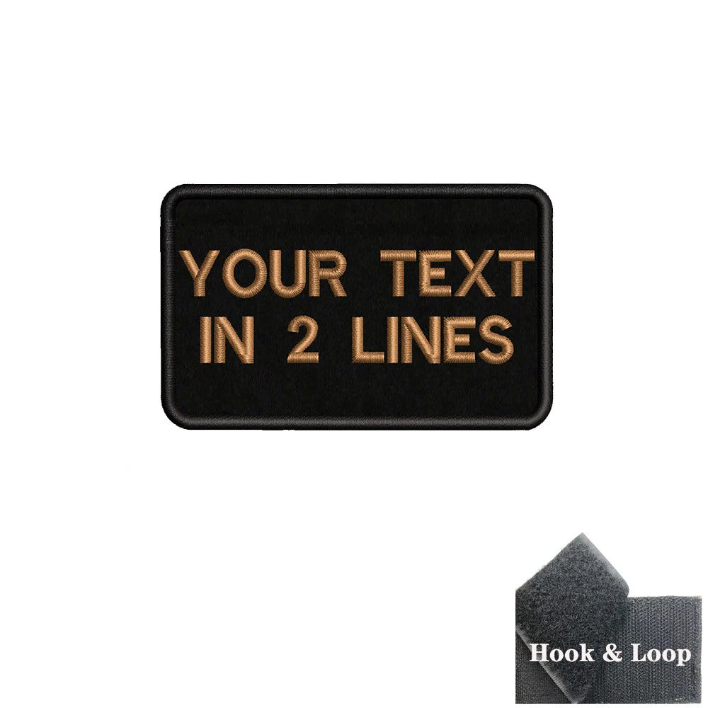1PC 8cmx5cm Custom Personalized Name number Patch Stripes Badge tags chevrons Armband Iron On Or Hook Loop embroidered