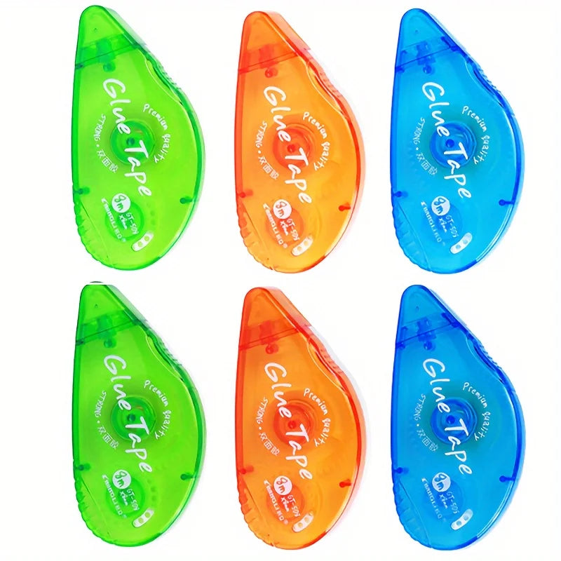 6 Packs Double Sided Tape Roller, Scrapbooking Tape, Permanent Adhesive Tape Dispenser Runner For Crafts And Arts Projects, Phot