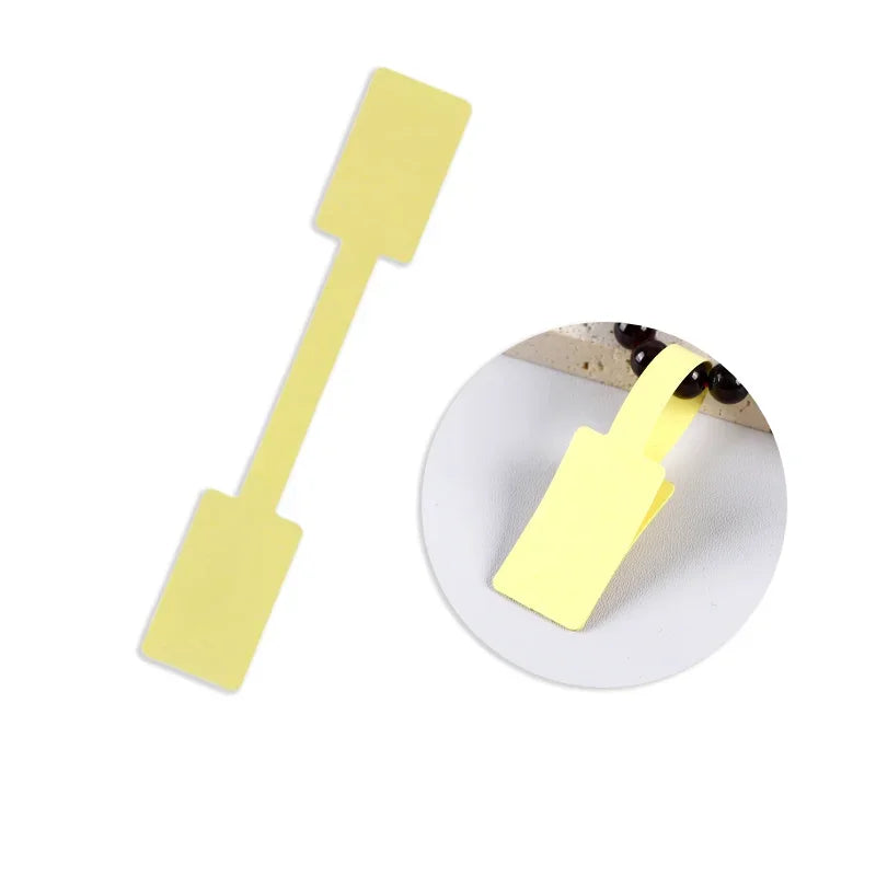 100/2001.6x10cm 8 Color Price Tag for Jewelry Display Sticker Card Necklace Earring Bracelet Blank Square Label Packaging