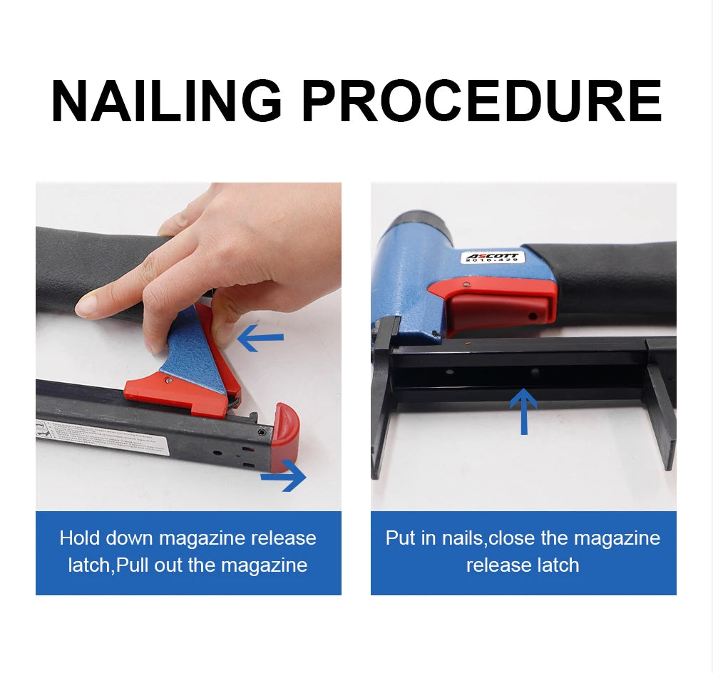 21Ga Air Upholstery Stapler Gun 8016-429 Pneumatic Nailer Long Nose 12.8mm Width Fine Wire Nail Gun Woodworking Tools