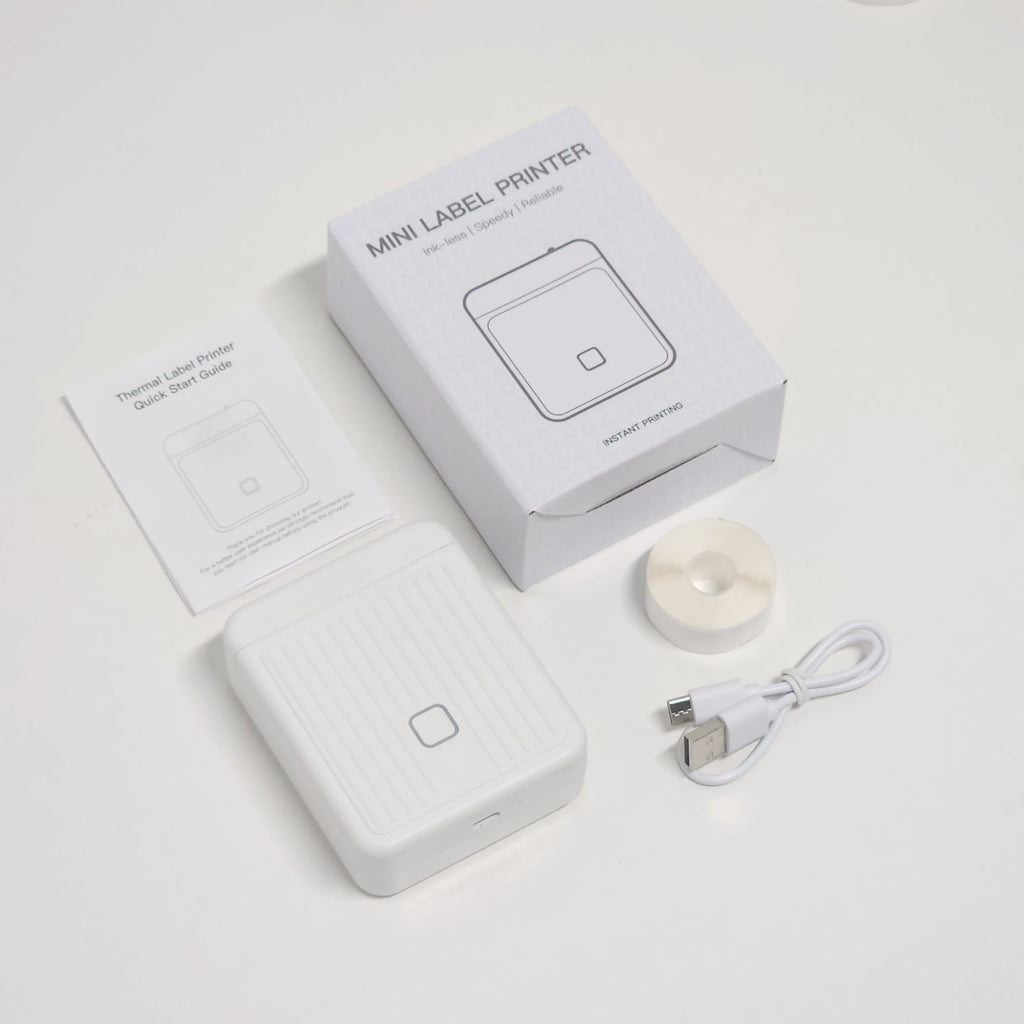 DOLEWA T01 Label Printer Portable Mini Thermal Printer Without Ink Bluetooth Wireless Labeling Machine DIY Barcode Sticker