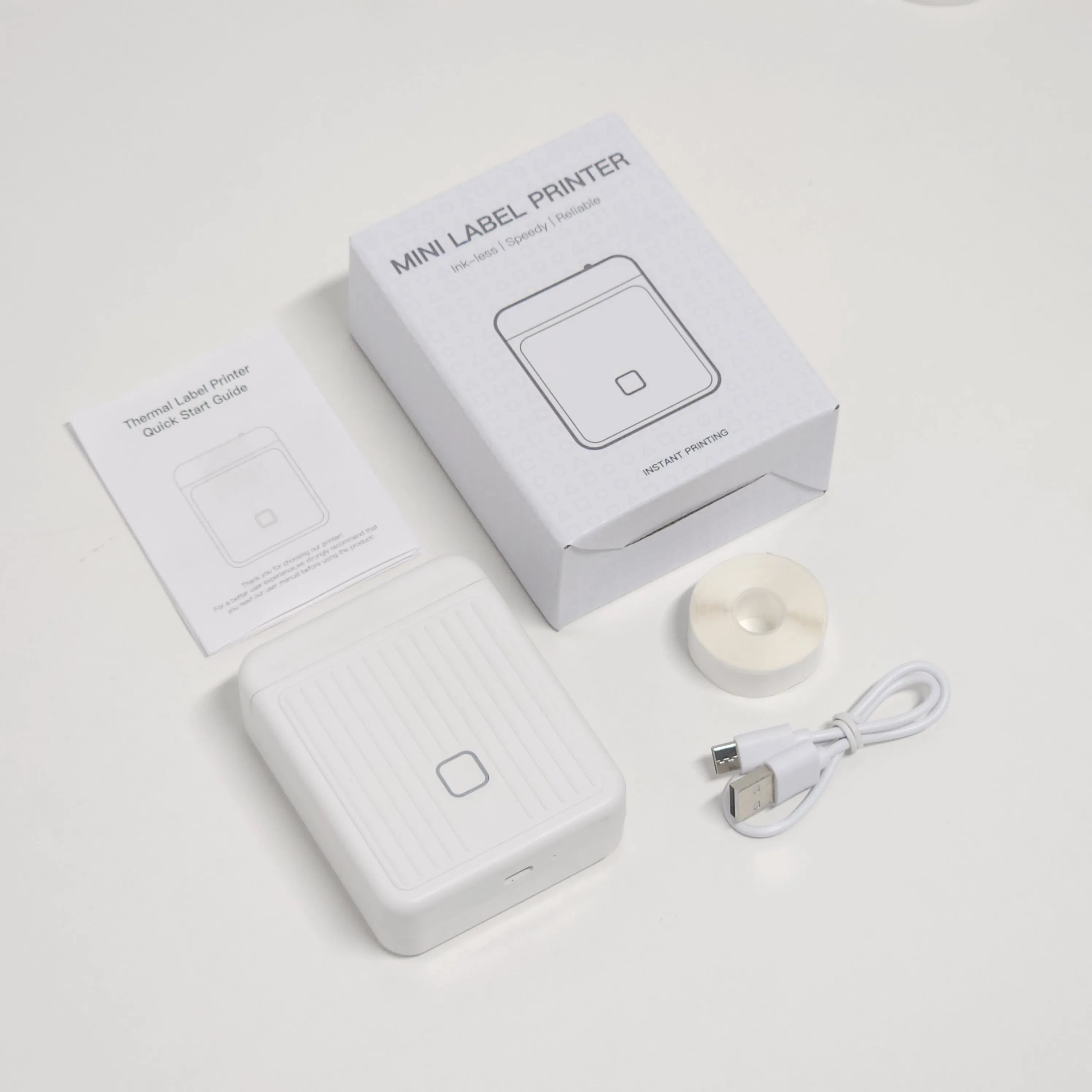 DOLEWA T01 Label Printer Portable Mini Thermal Printer Without Ink Bluetooth Wireless Labeling Machine DIY Barcode Sticker