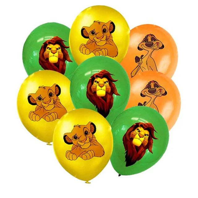 Lion King Birthday Party Decoration Lion Disposable Dinnerware Tablecloth Cup Plate 3D Balloon for Kids Baby Shower Supplies