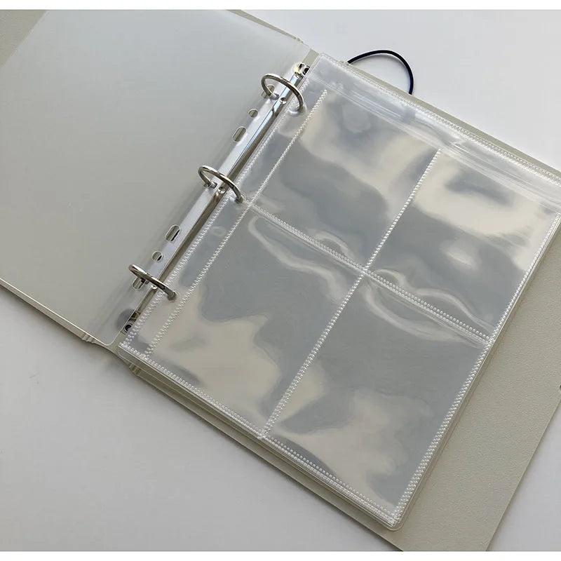 A5 3 Ring Binder Kpop Photocards Holder Photo Album Pocket Sleeves Clear Photo Card Collect Book Loose-leaf Binder Sheet Inserts