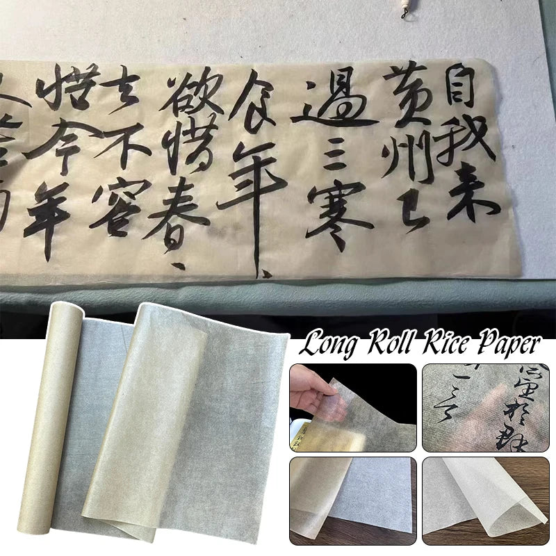 20M Chinese & Japanese Calligraphy Xuan Rice Paper - Sumi Ink Painting & Brush Writing Specialty Paper - Ideal for Art and Craft