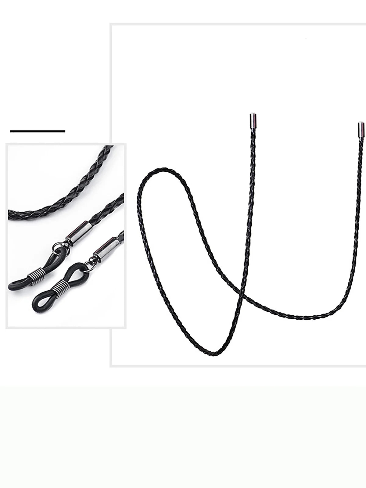 1pc Women Men Glasses Leather Rope Chain Woven Glasses Lace Up Outdoor Sports Non-slip Glasses Accessorie﻿(11 Colors for Choose)