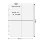 A5 3/7 Ring Binder Transparent Photo Album PP Inner Page Sleeves 1/2/4/6-Grid DIY Photocard Collect Book For 3 4 5 6 7 Inch Card