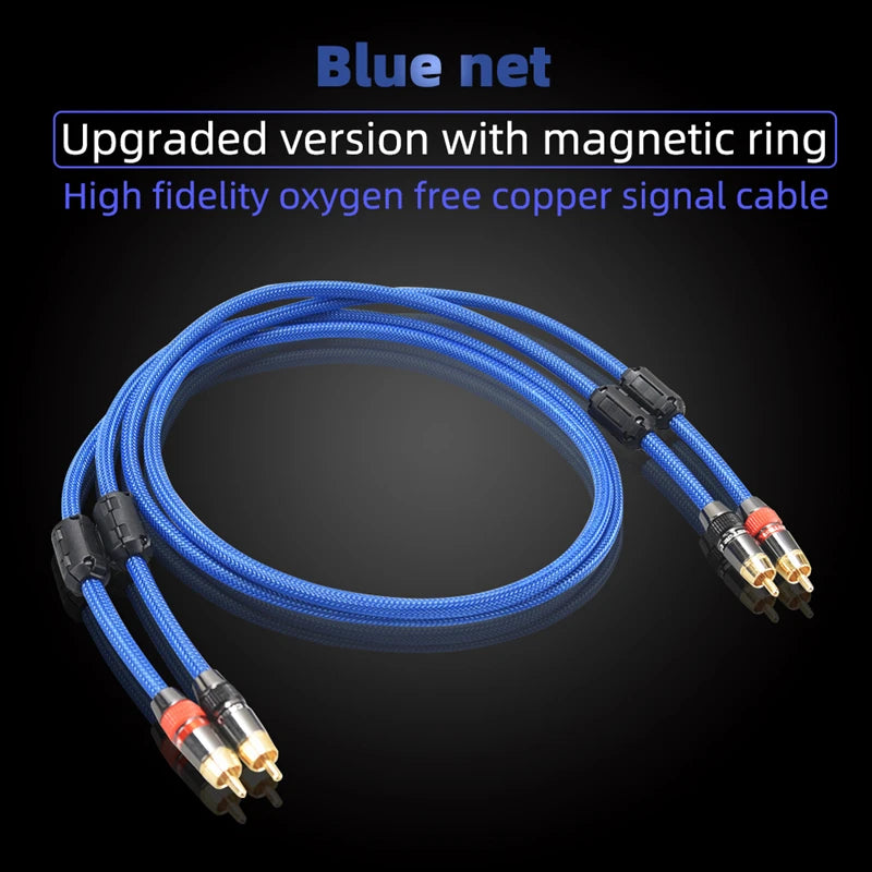 Hi-Fi Fine RCA Cable High Quality 4N OFC HIFI 2RCA-2RCA Male to Male Audio Cable Main Core Independent Shielding One Pair
