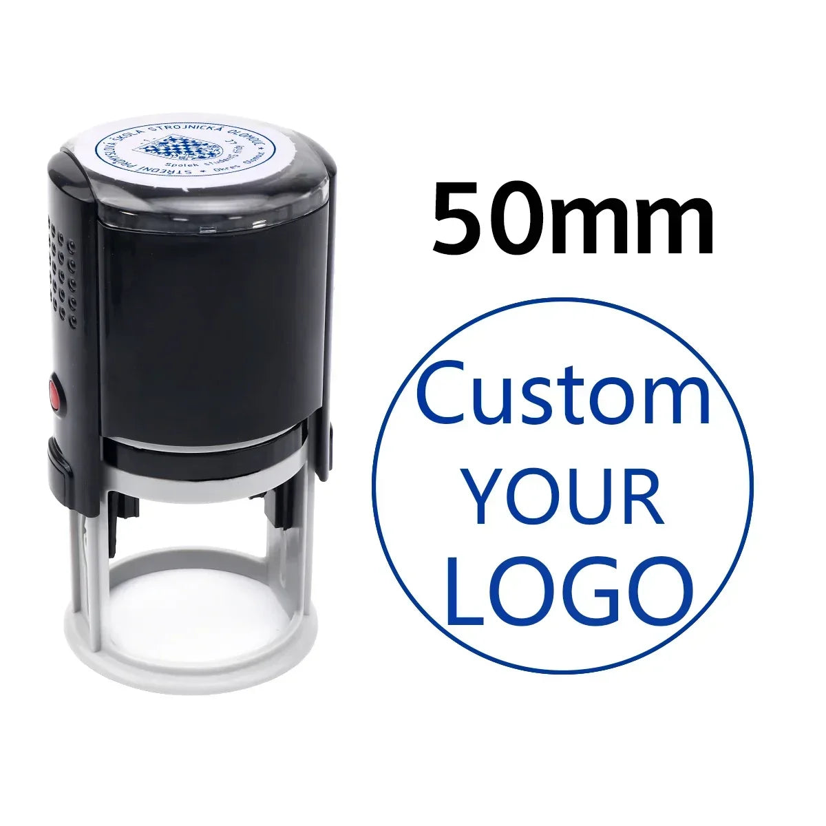 Custom Self-Inking Stamp 25/30/40/50mm Round LOGO Design Personalized Text Press-type Inking Stamp for Wedding Invitation Envelo