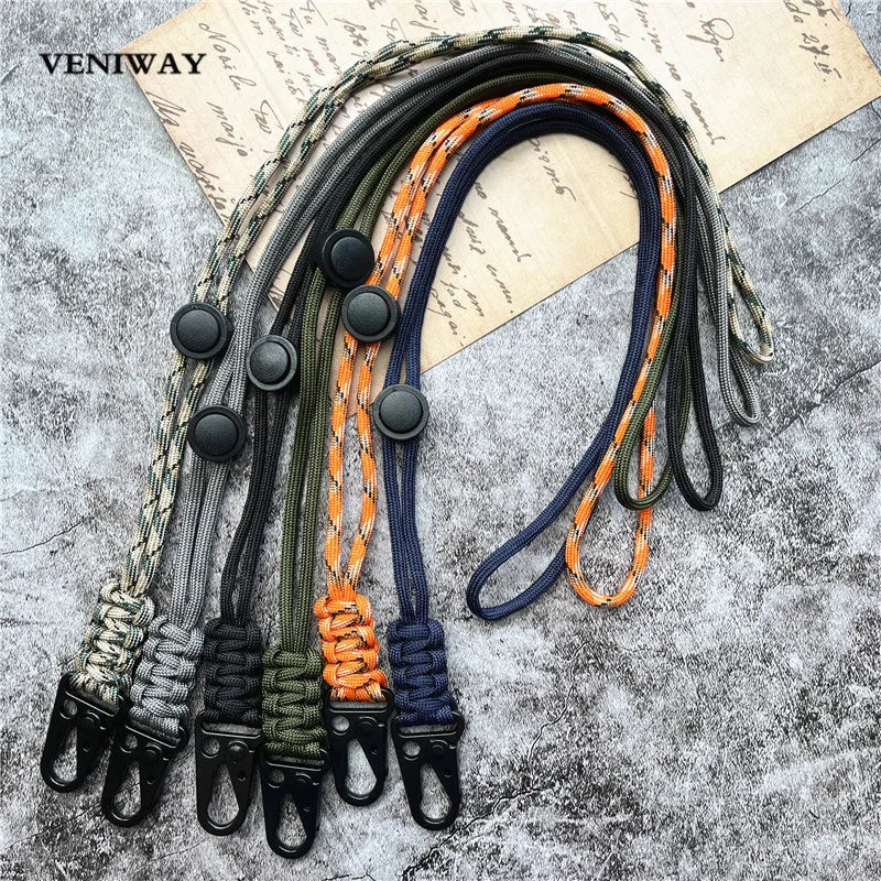 Lanyard Heavy Metal Keyring Adjustable Keychain Handmade Credential Holder Mobile Phone Hanging Neck Strap Anti-lost Key Chain