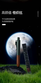 Retro Metal Mini Pocket Gel Pen Wood Grip Small Signing Pens 0.5mm Black Ink Smooth Writing Mignight Retractable Daily Write Pen
