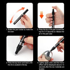 1-6pcs Chrome Pen Marker Mirror Waterproof DIY Reflective Paint Repair for Rock Ceramic Glass Metallic Gold/Silver 0.8/1/2mm Nib