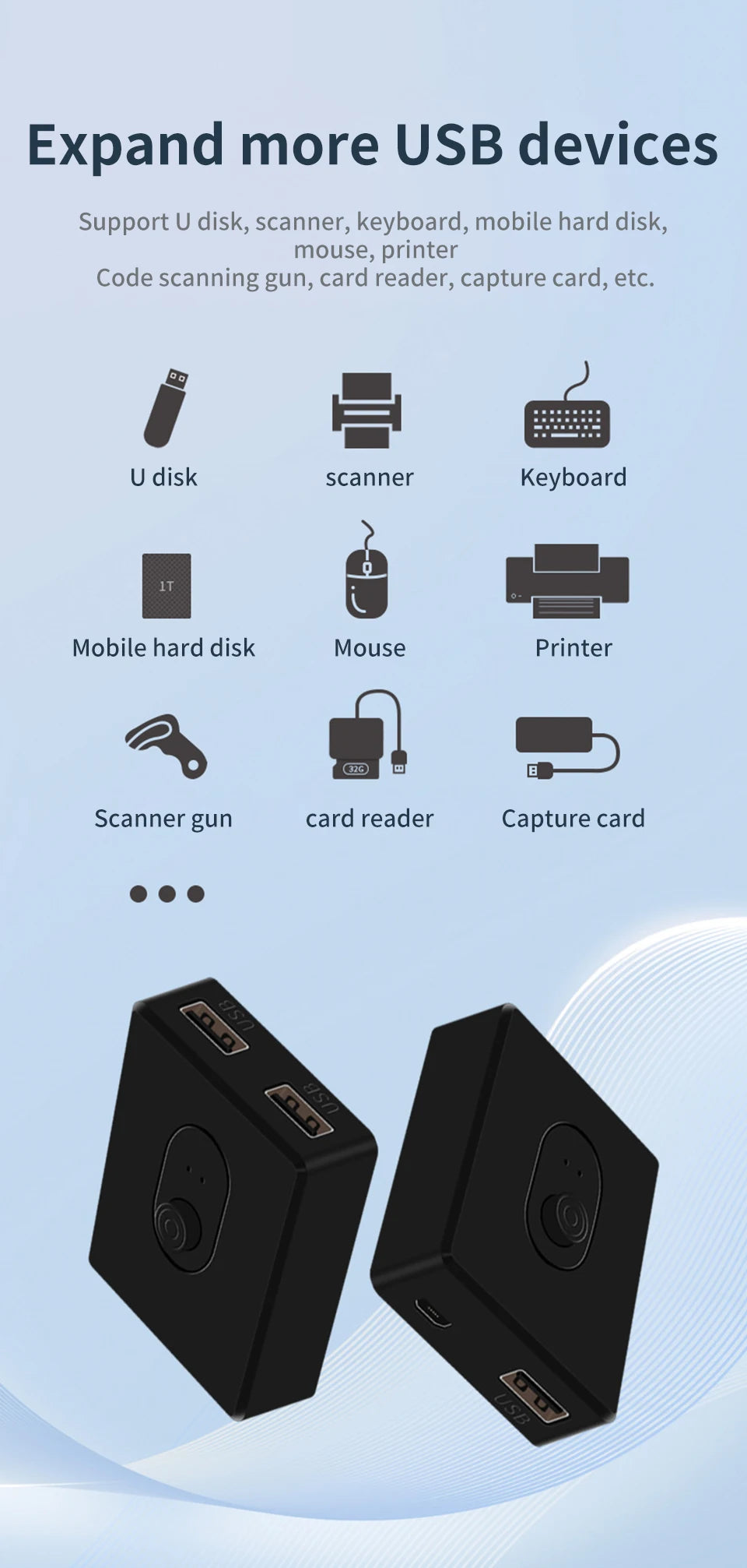 USB 3.0 KVM Switch USB Hub 1x2/2x1 Switcher USB3.0 Switch Shared Controller Splitter for Laptop Computer Printer Keyboard Mouse