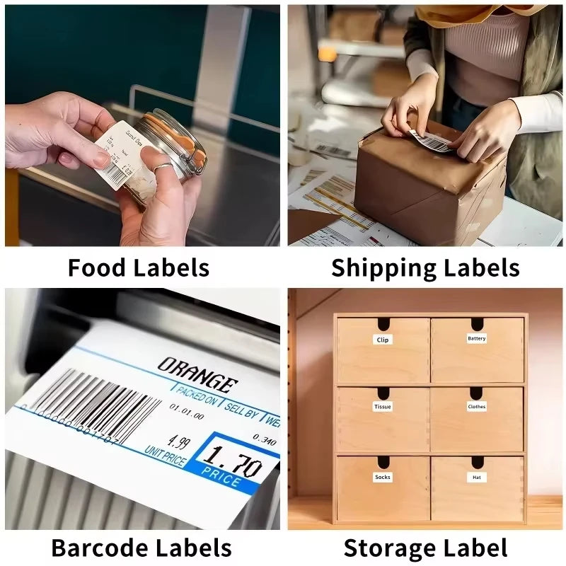 100x150mm Direct Thermal Shipping Labels 350 Labels Per Roll Practical Self Adhesive Stickers for Business Commercial Shipping