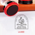 Custom Book library ink Stamp Personalized Self Inking Wedding Stamp Customized Photosensitive Seal Invitation name letter logo