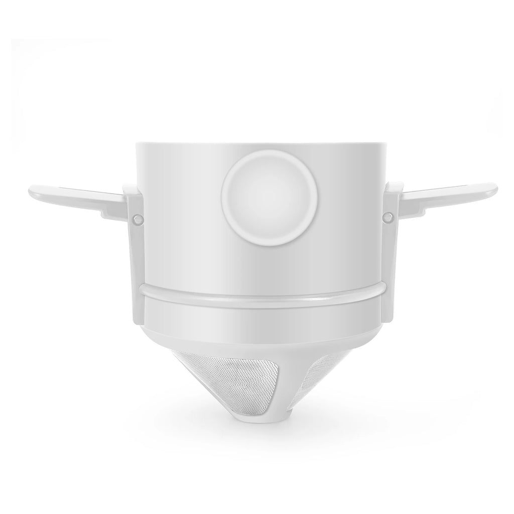 Folding Hand Brewed Coffee Filter Coffee Dripper Cone for Drip Coffee and Tea with Stainless Steel Holder No Filter Paper
