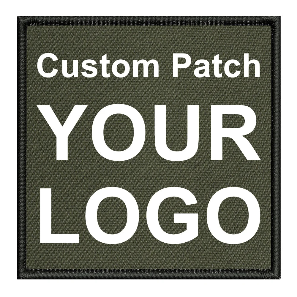 Army Green Background Patch Logo Custom Personalized Name Patches Stripes Badge Tags Chevrons Armband Hook Loop For Clothes