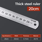 15cm/20cm/30cm/40cm/50/60cm Metal Ruler Stainless Steel Straight Ruler Measuring Ruler Precision Double Sided Measure Ruler Tool