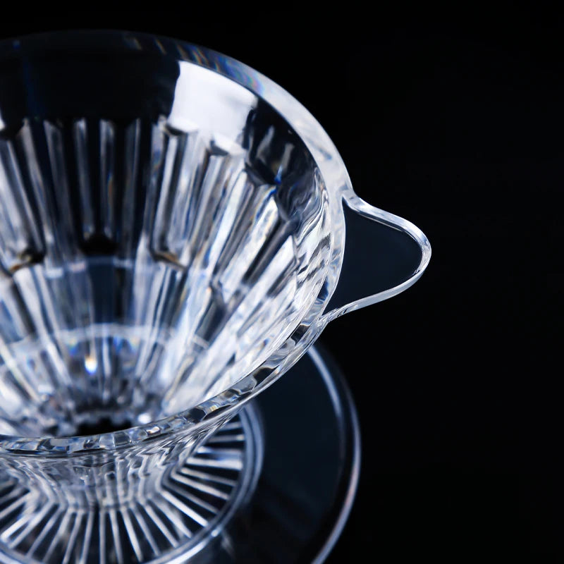 Crystal Eye Dripper 1-4 Cups Glass Slow Brewing Accessories Pour Over Coffee Dripper Reusable Coffee Maker