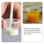 200pcs Mini Plastic Shot Cups 20ml Disposable for BBQ Party Picnic Restaurants Cafes Home Office Use small plastic cups
