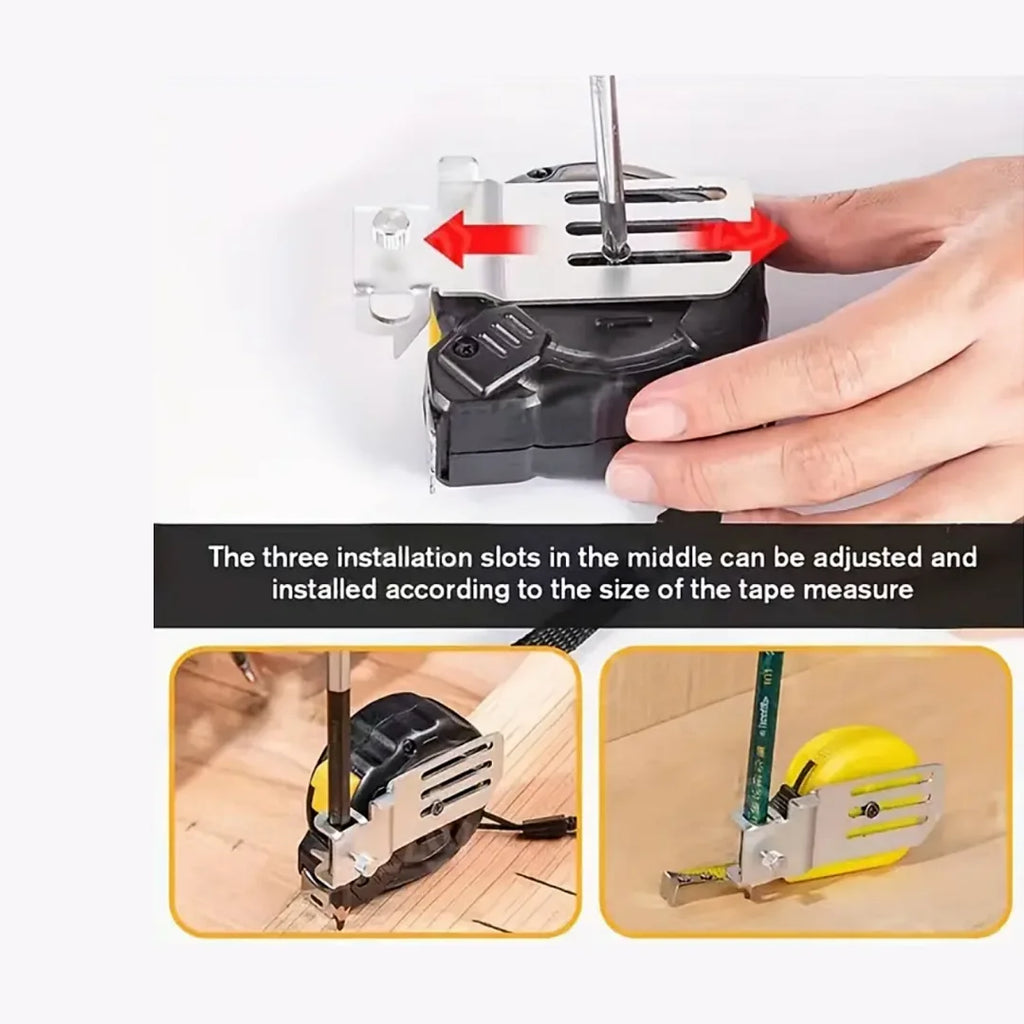 Tape Measure Pencil Holder Digital Tape Measure Scribing Tool Pencil Clamp Wall Holder Fixed Mark Draw Circle Locator Tool