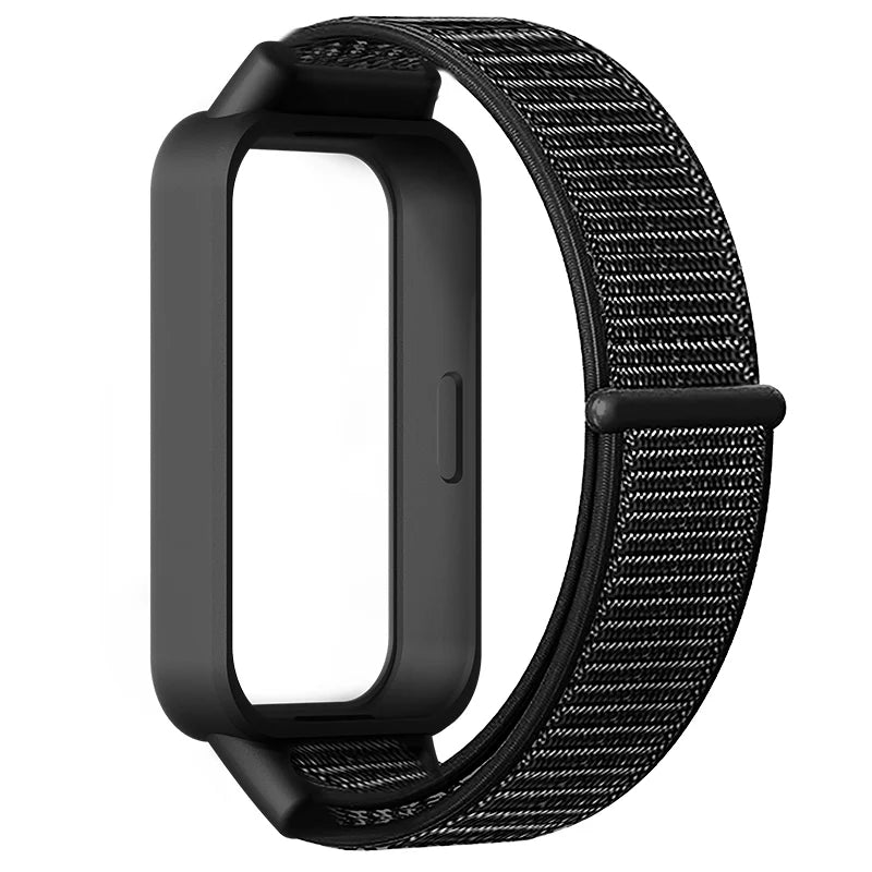 Strap+PC Case for Xiaomi mi band 9 active accessories sports Nyon bracelet correa+Protective Bumper shell Cover for Redmi band 3