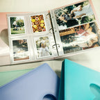 A5 3-Ring Macaron Gradient Heart Shaped Widening Photo Album Binder Photocard Card Holder for Photographs Scrapbooking Collector