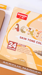 GuangNa 12-72 Colors Soft Brush Acrylic Marker Pen Set,Skin Tone, Macaron color,DIY Hand Drawn,Paint Art Markers pens,GN.8201F/M
