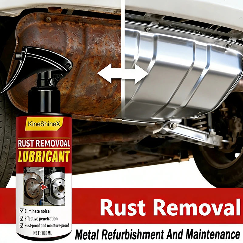Large Capacity Powerful Car Rust Remover Spray - Exhaust/Wheel Care, Metal Powder Remover.