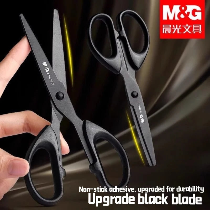 Black Blade Scissors, Sharp Multi-Color Household & Office Small Scissors, Paper Cutting Stationery for Handmade Crafts DIY