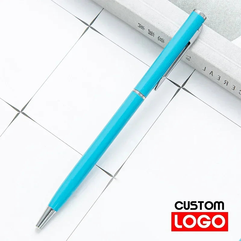 New Metal Ballpoint Pen Rose Gold Pen Custom Logo Advertising Ballpoint Pen  Lettering Engraved Name School&office Supplies