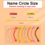 20pcs Baby Shoes Schoolbag Cup Clothes Name Sticker Waterproof Tag Rope Baby Name Ring Children Customized Name Label Pendant