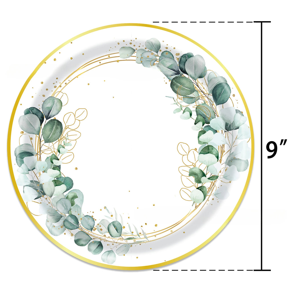 20pcs Disposable Tableware Such As Green Ink Party Sage Themed Paper Cups Plates Tissues Knives Birthday Party Decorations